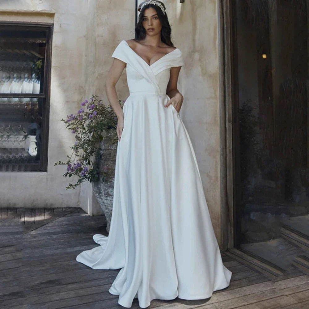 Abito Da Sposa Maniche Pizzo